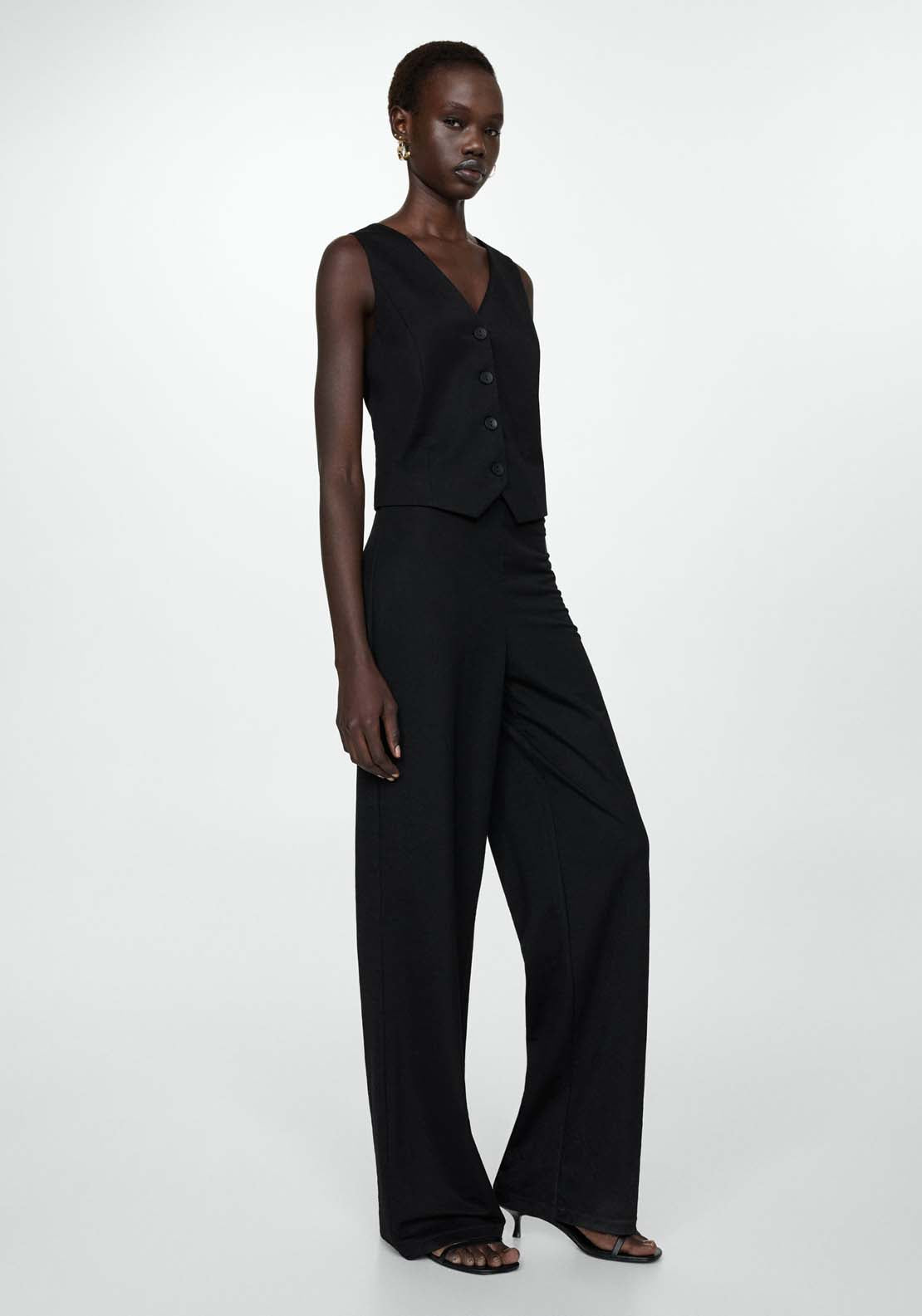 Mango Flowy straight-fit trousers 2 Shaws Department Stores