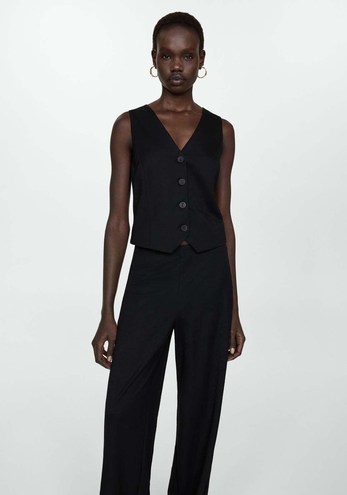 Mango Flowy straight-fit trousers 4 Shaws Department Stores