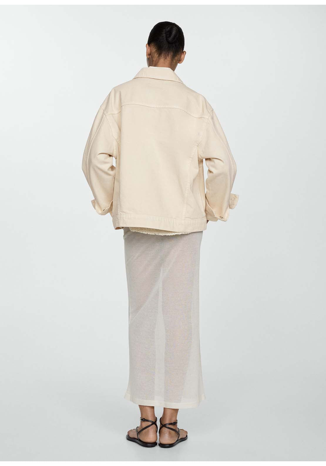 Mango Oversize denim jacket - Natural 3 Shaws Department Stores