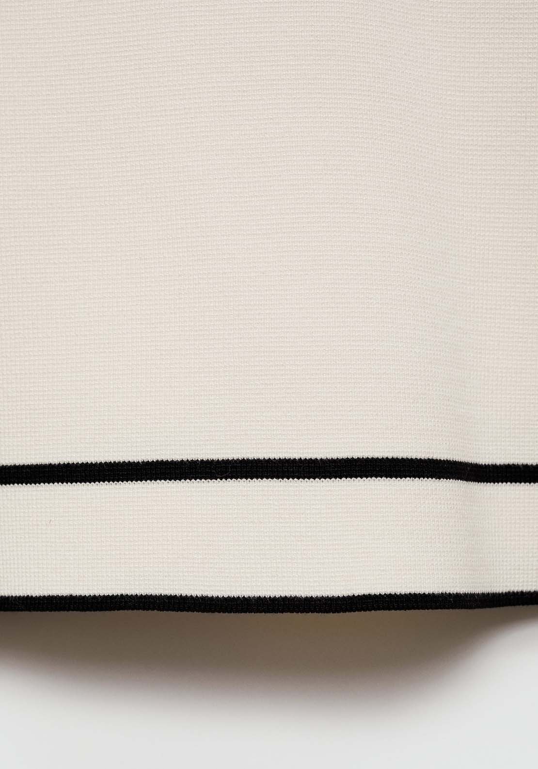 Mango Contrast trim sweater - Light Beige 7 Shaws Department Stores