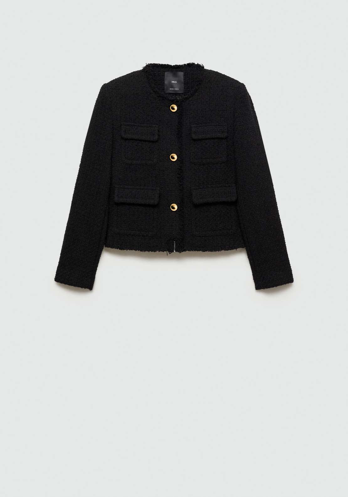 Mango black tweed jacket hotsell