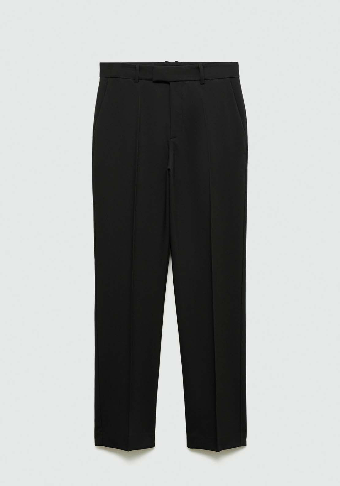 Mango Straight suit trousers - Black 1 Shaws Department Stores