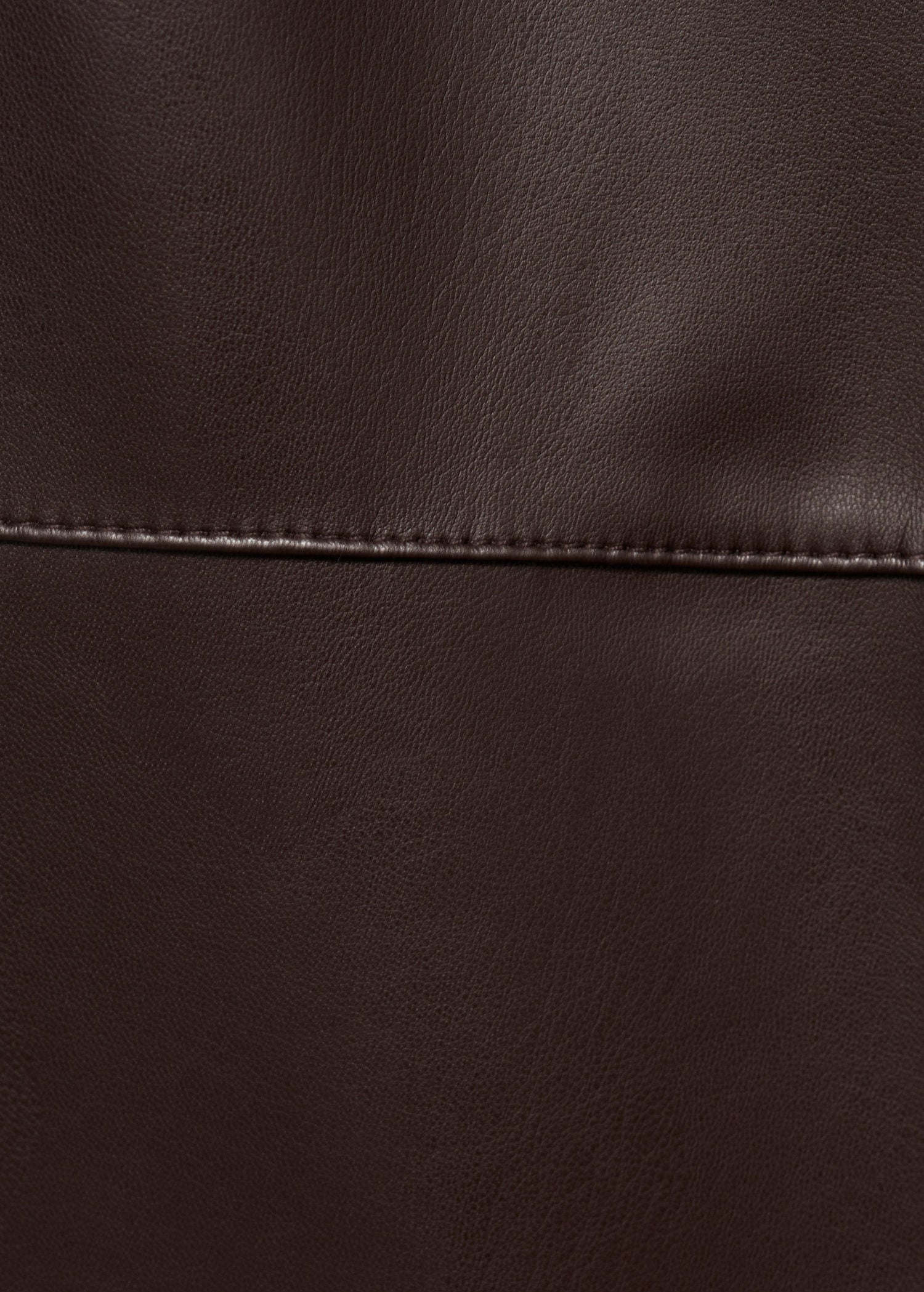Mango Leather-effect elastic waist trousers - Dark Brown 7 Shaws Department Stores