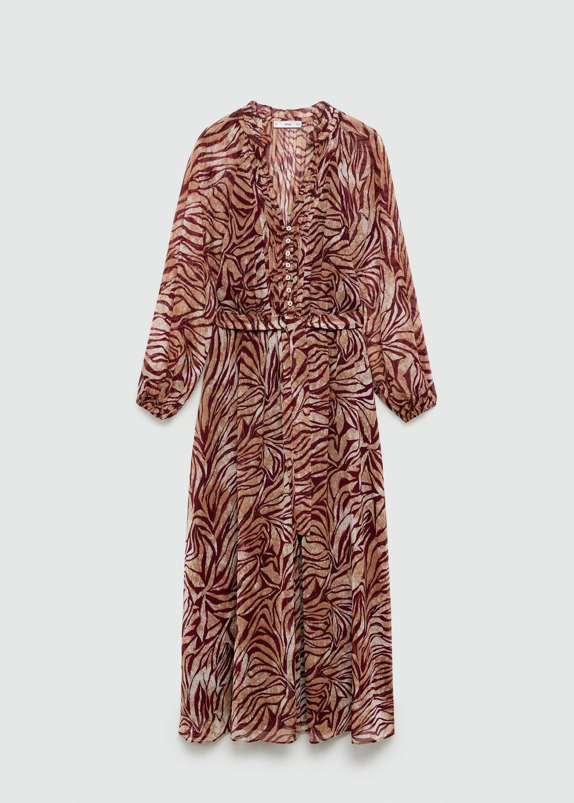 Mango Printed long dress - Dark Red 9 Shaws Department Stores