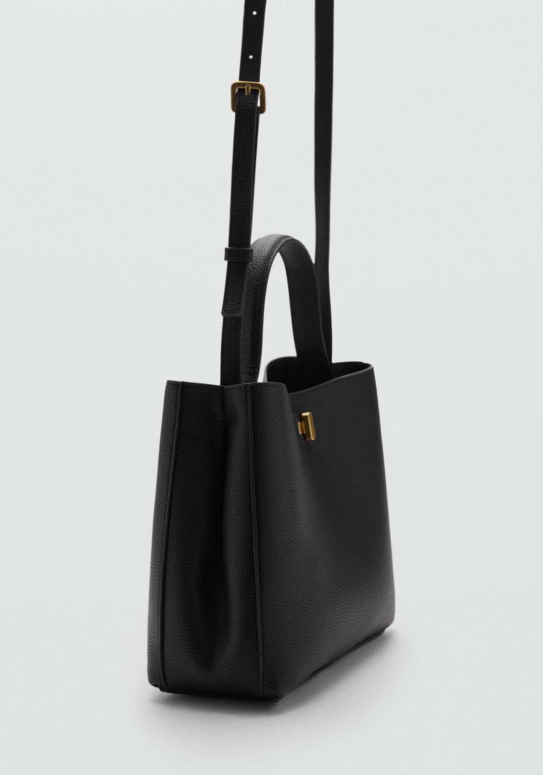 Mango Crossbody bag with double handle - Black 2 Shaws Department Stores