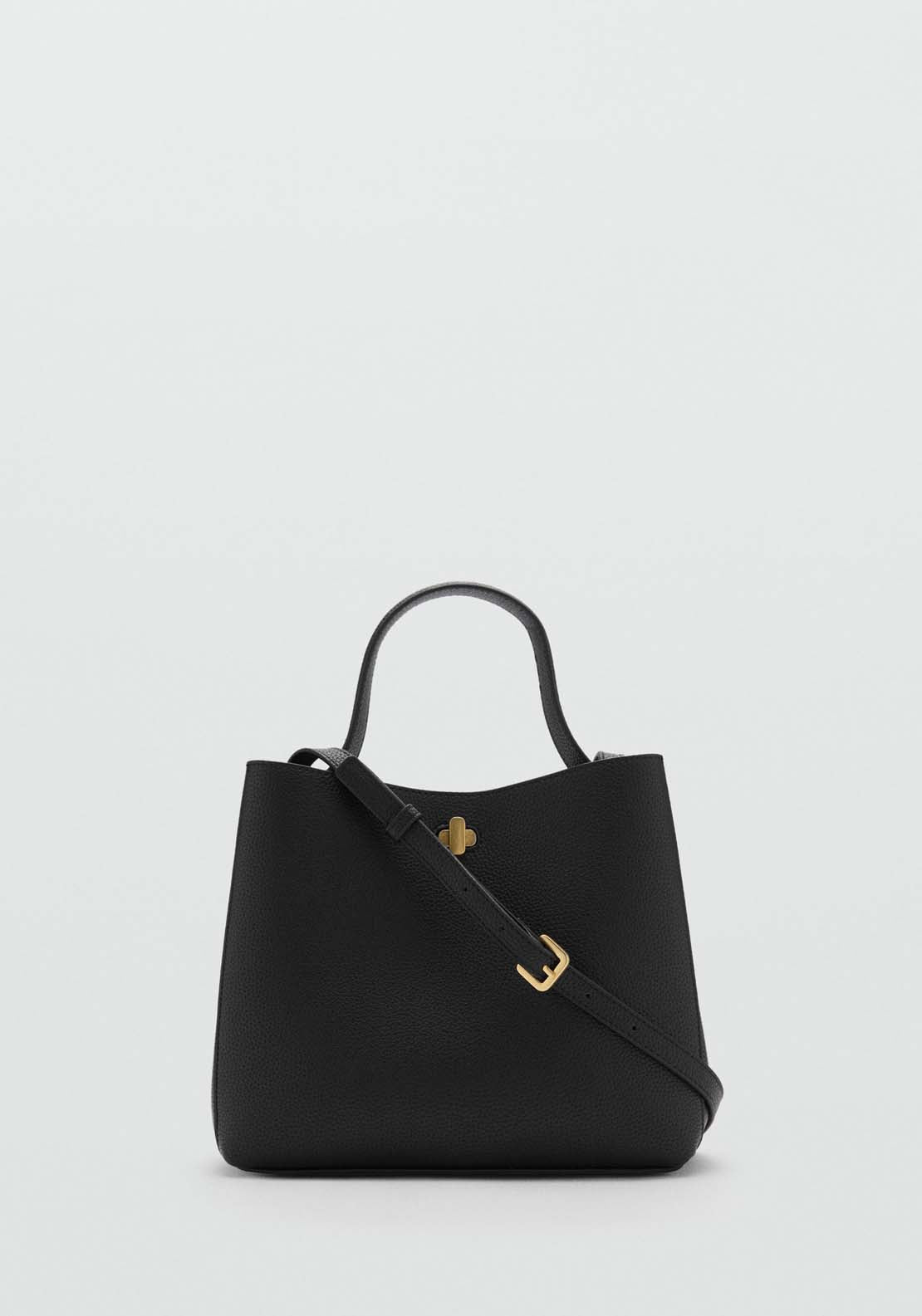 Mango Crossbody bag with double handle - Black 3 Shaws Department Stores