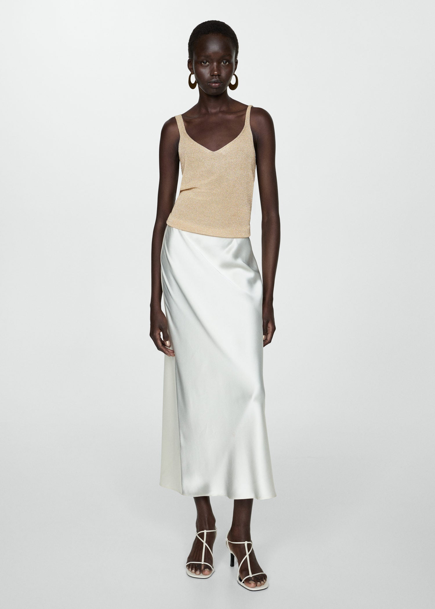Mango Lurex knitted top - Gold 3 Shaws Department Stores