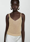 Lurex knitted top - Gold