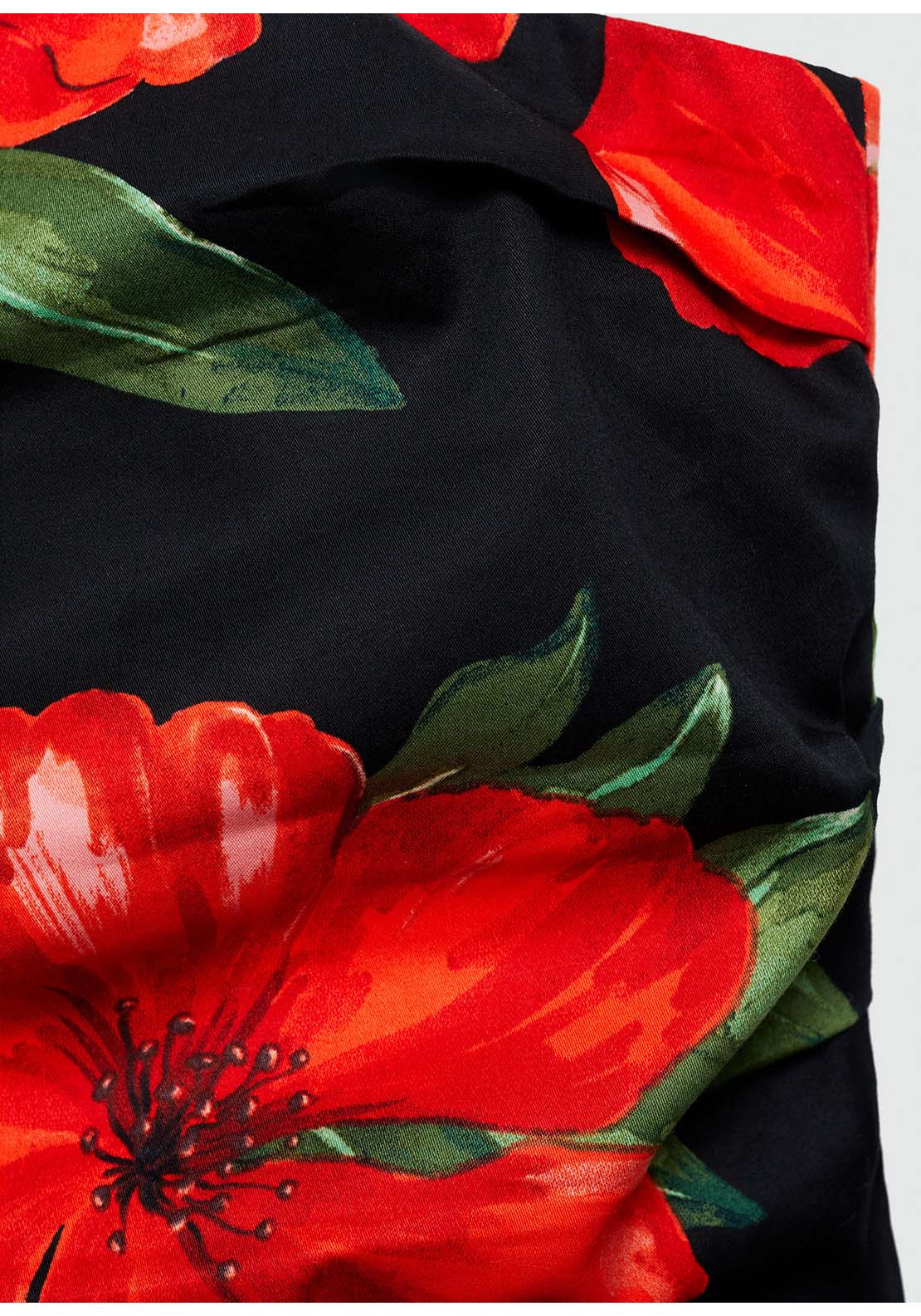 Mango Strapless floral dress - Black 8 Shaws Department Stores