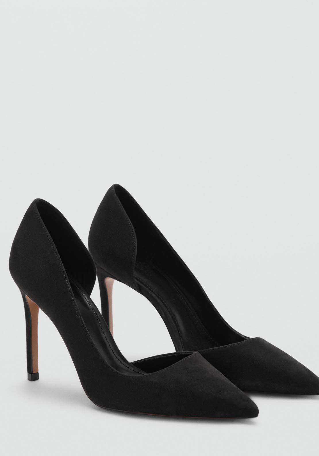 Mango Asymmetrical heeled shoes - Black 1 Shaws Department Stores