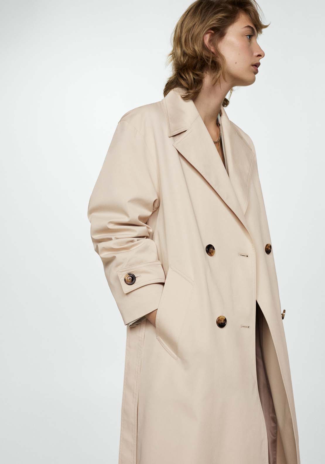 Mango double breasted trench best sale