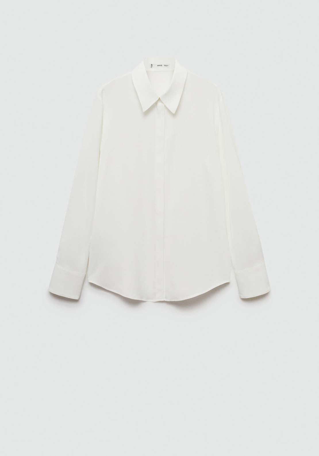 Mango Fluid long-sleeved shirt - Natural 7 Shaws Department Stores