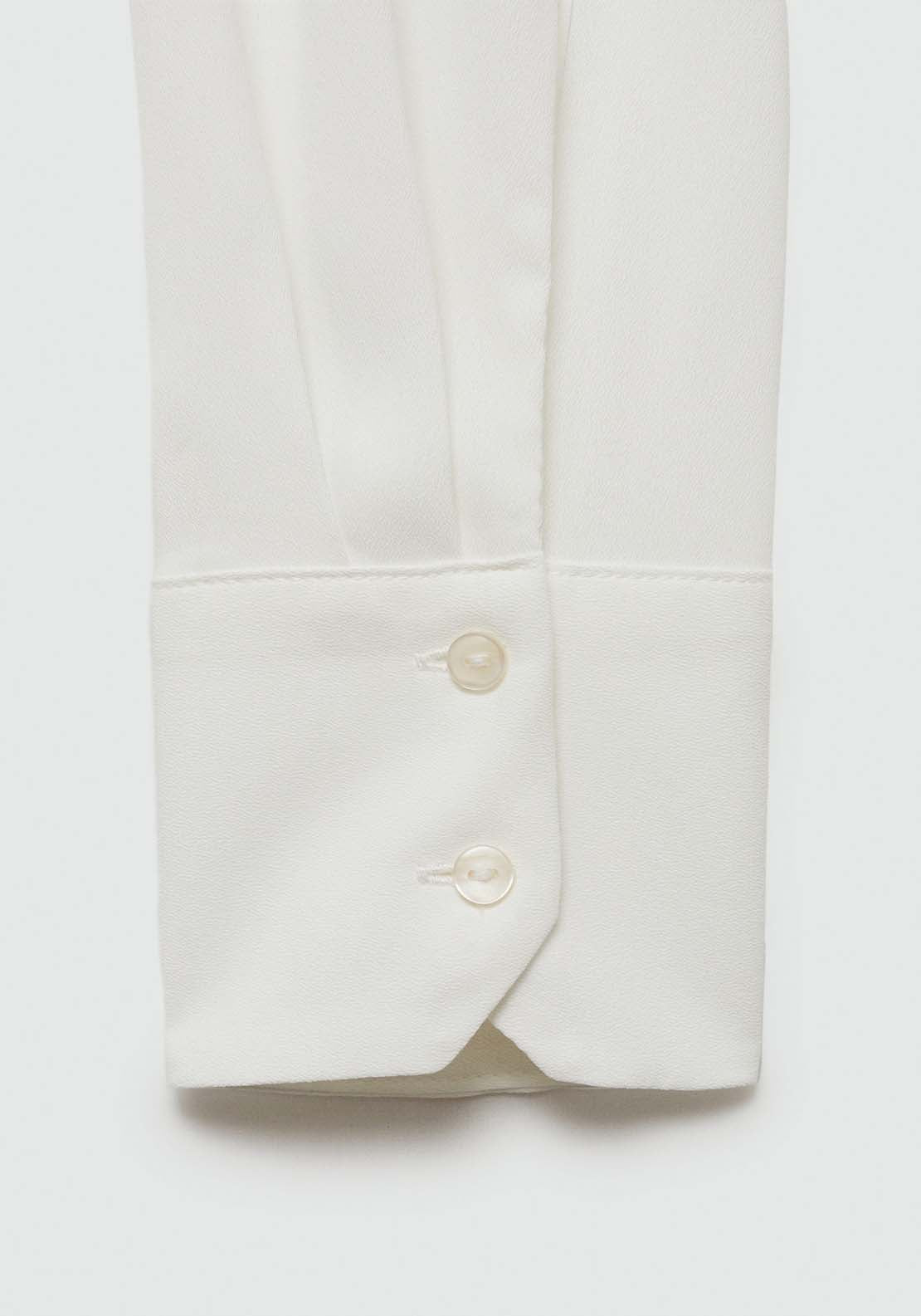 Mango Fluid long-sleeved shirt - Natural 5 Shaws Department Stores
