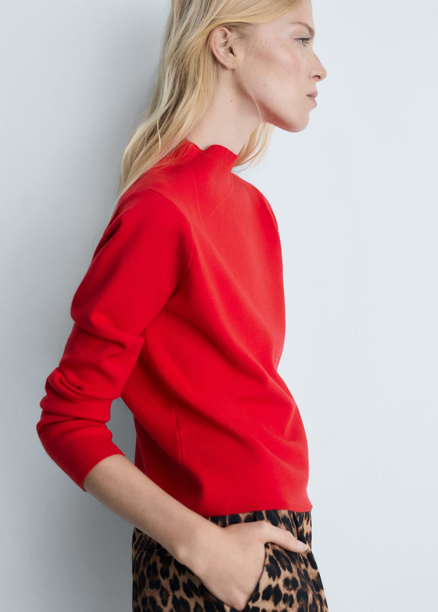 Mango high collar sweater hotsell