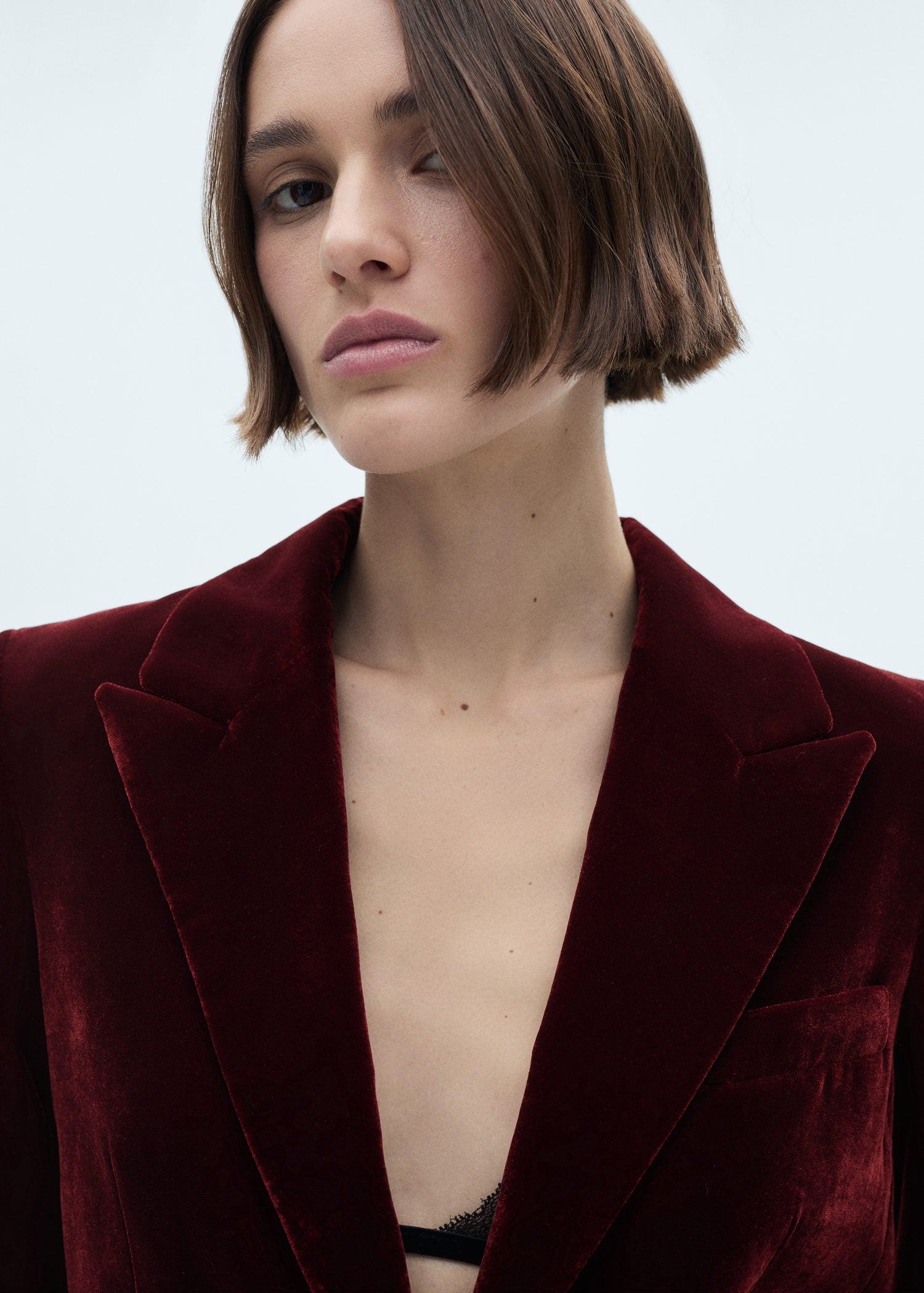 Mango Velvet blazer - Dark Red 5 Shaws Department Stores
