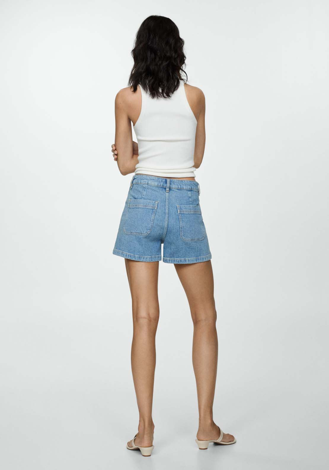 Mango Denim shorts with pockets 3 Shaws Department Stores