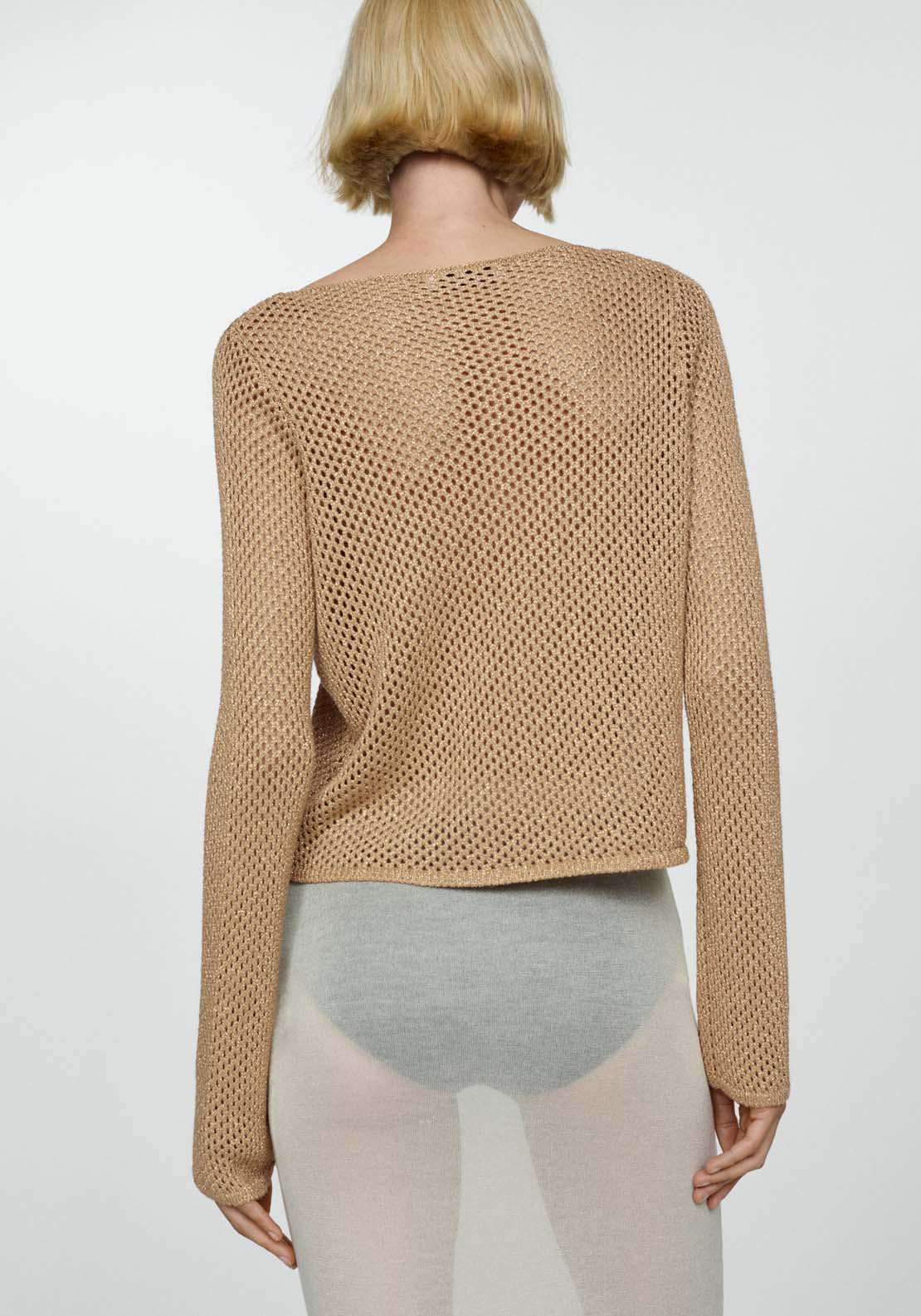 Mango Openwork lurex sweater 3 Shaws Department Stores