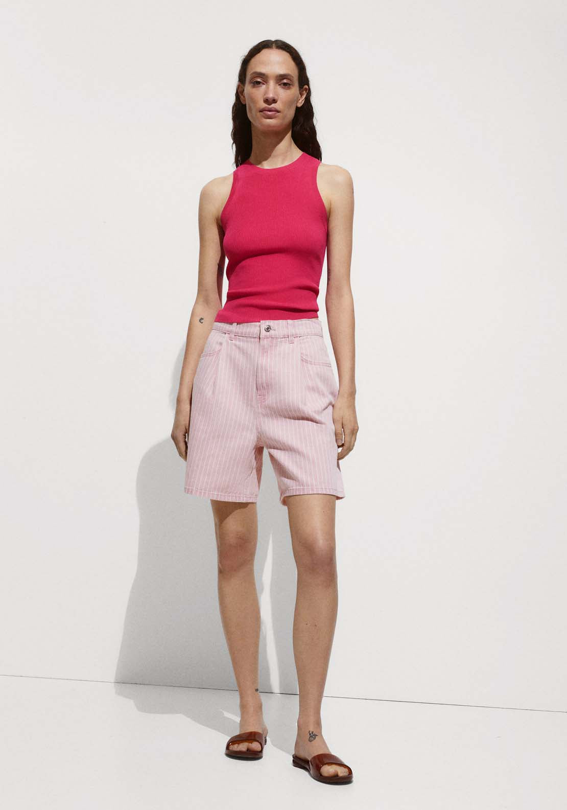 Mango Ribbed knit top 1 Shaws Department Stores