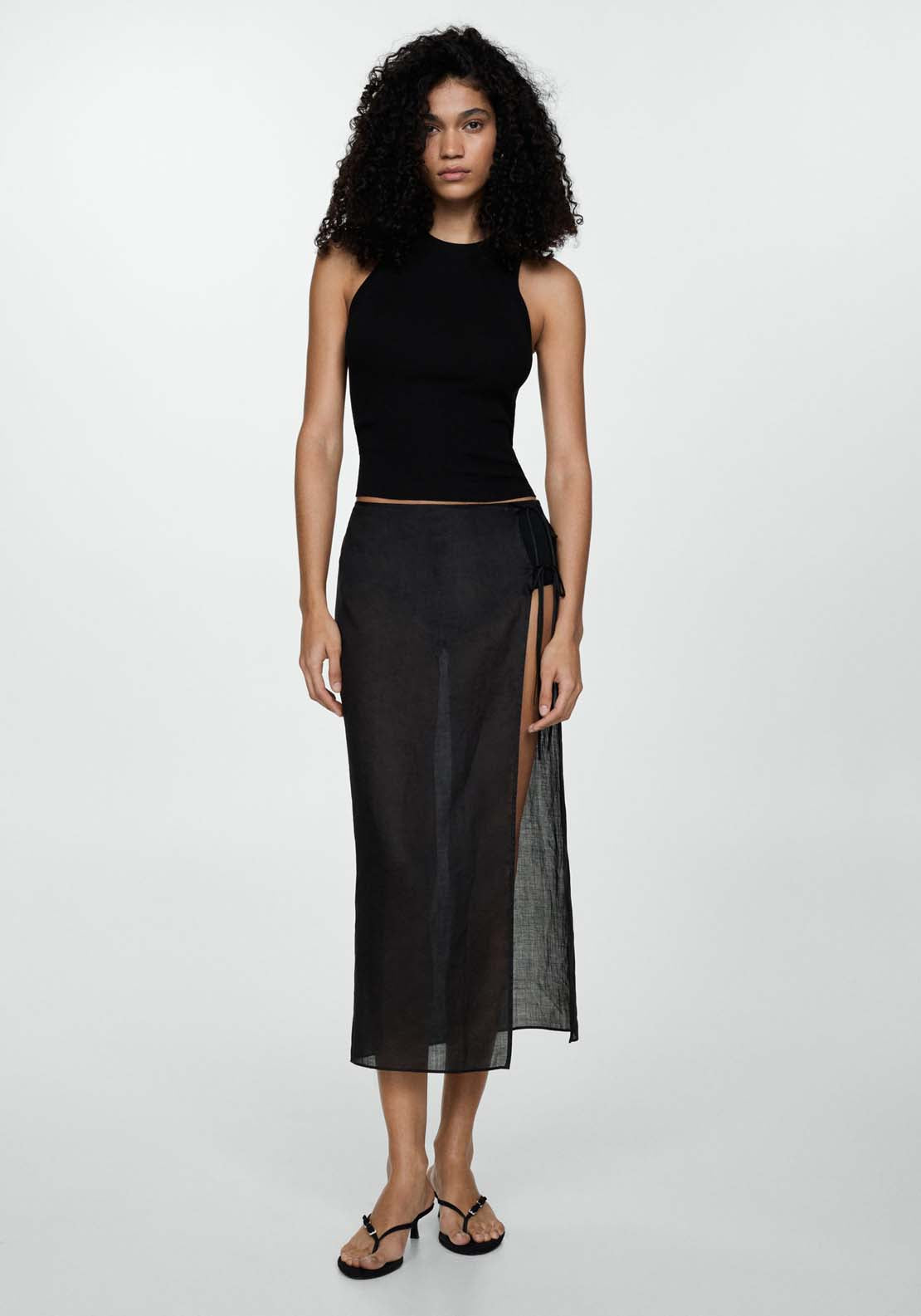 Mango Ribbed knit top 1 Shaws Department Stores