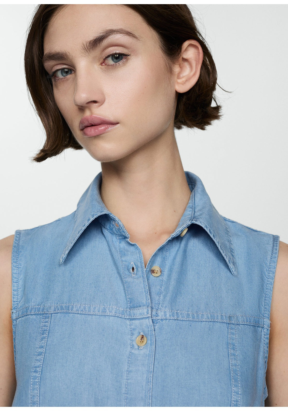 Mango Lyocell shirt dress with bow 4 Shaws Department Stores