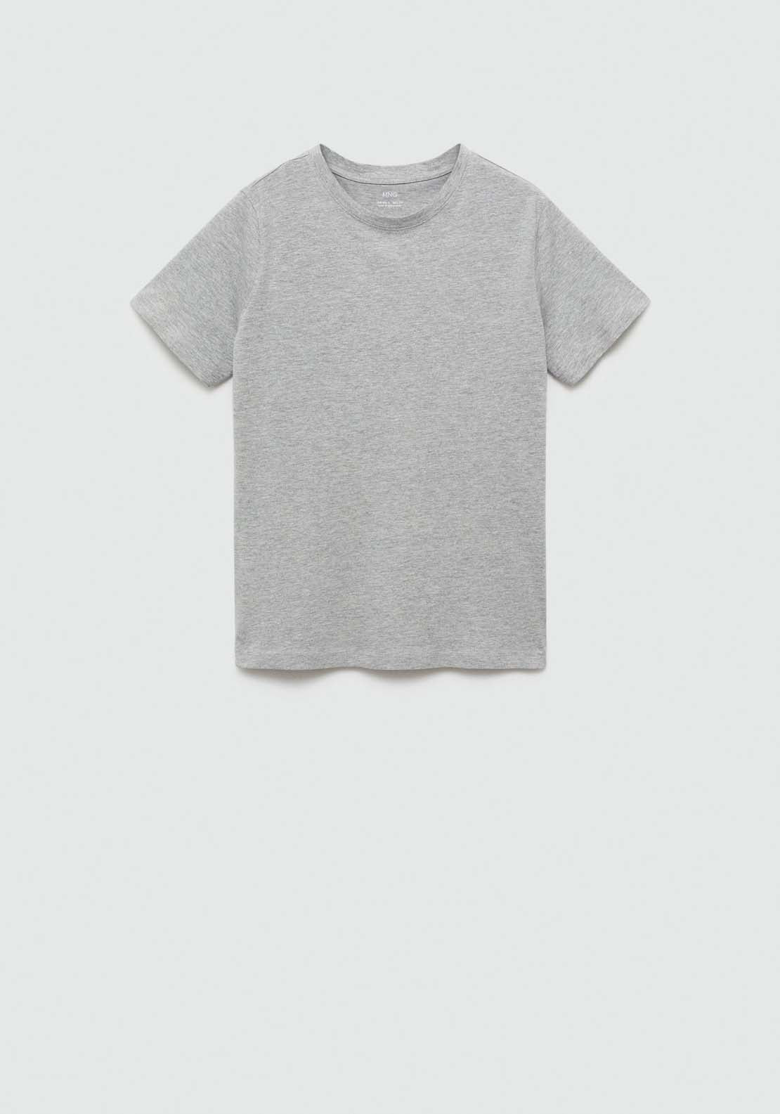 Mango Short-sleeved cotton t-shirt - Medium Gray 6 Shaws Department Stores