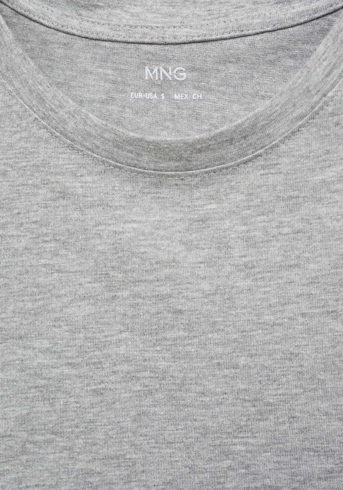 Mango Short-sleeved cotton t-shirt - Medium Gray 5 Shaws Department Stores