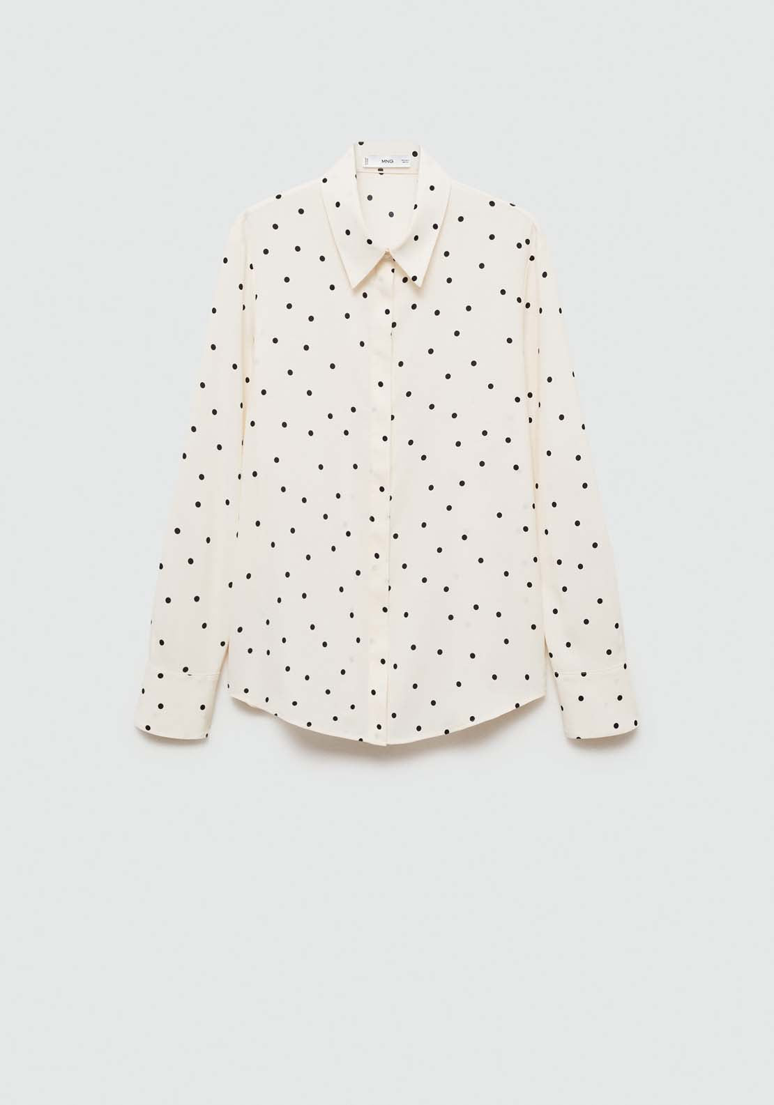 Mango Printed flowy shirt - Green 6 Shaws Department Stores