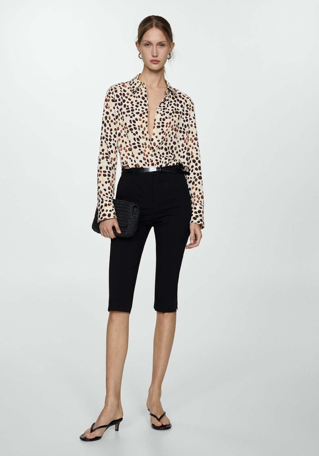 Mango Printed flowy shirt - Pink 2 Shaws Department Stores