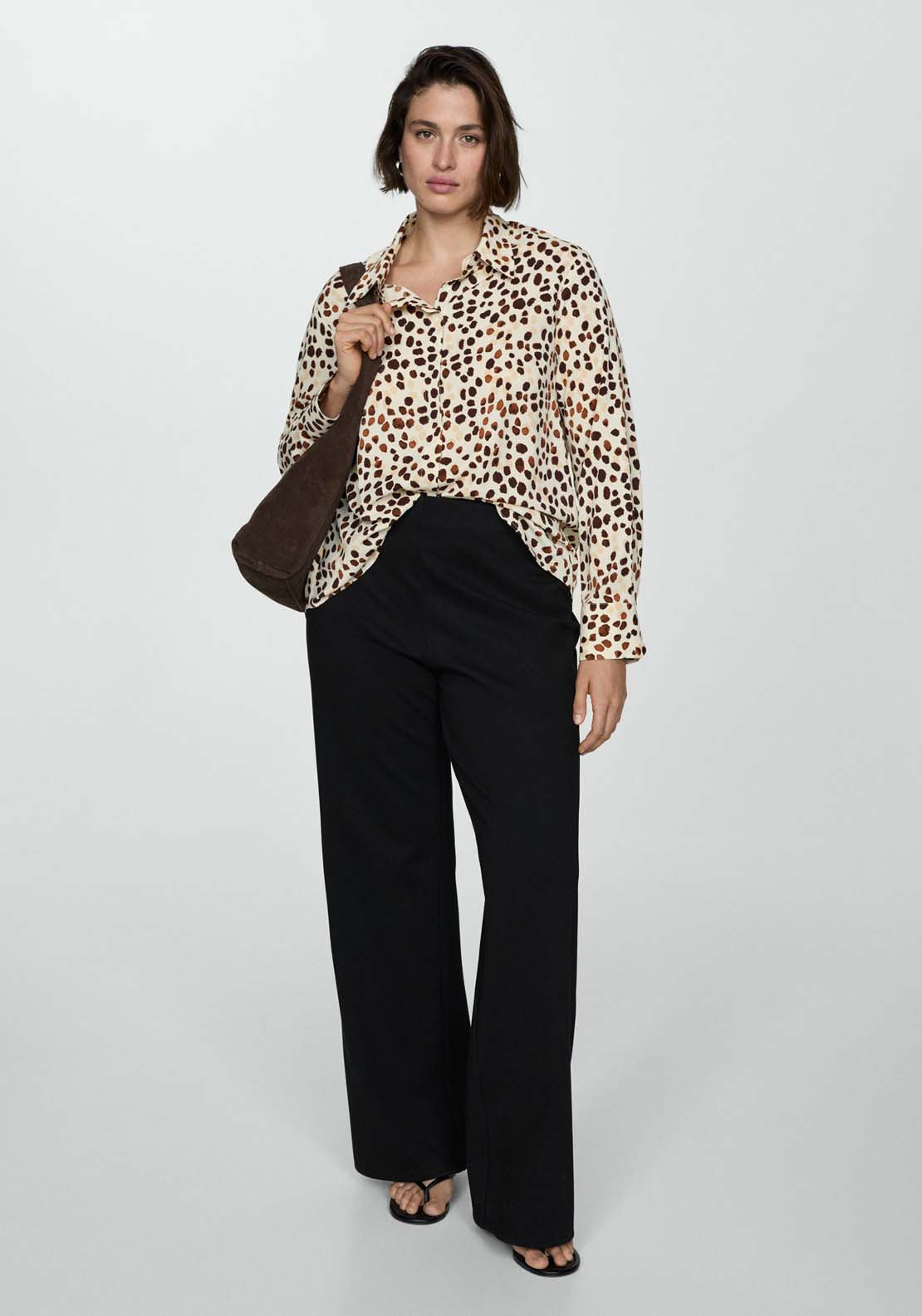 Mango Printed flowy shirt - Pink 6 Shaws Department Stores