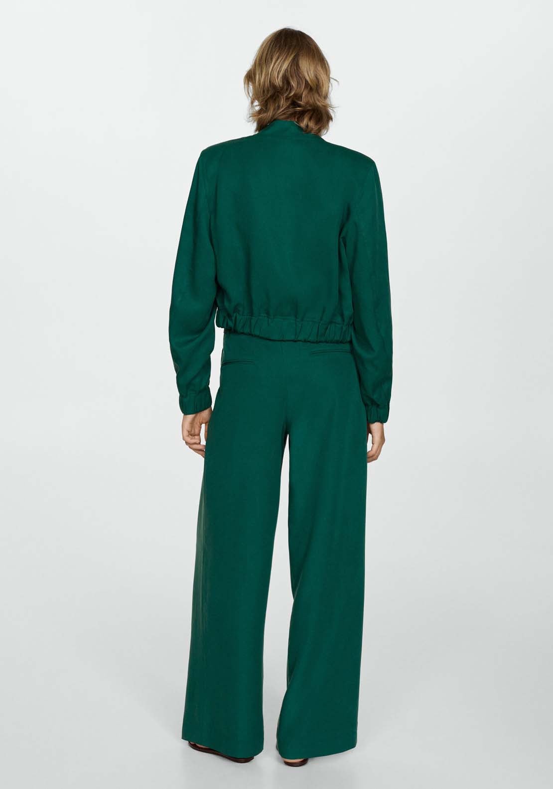 Mango Lyocell jacket with pockets - Green 6 Shaws Department Stores