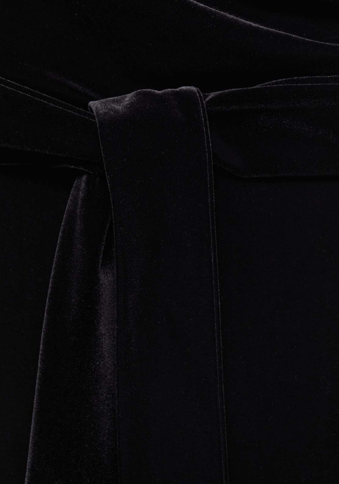 Mango Asymmetric velvet jumpsuit - Black 7 Shaws Department Stores