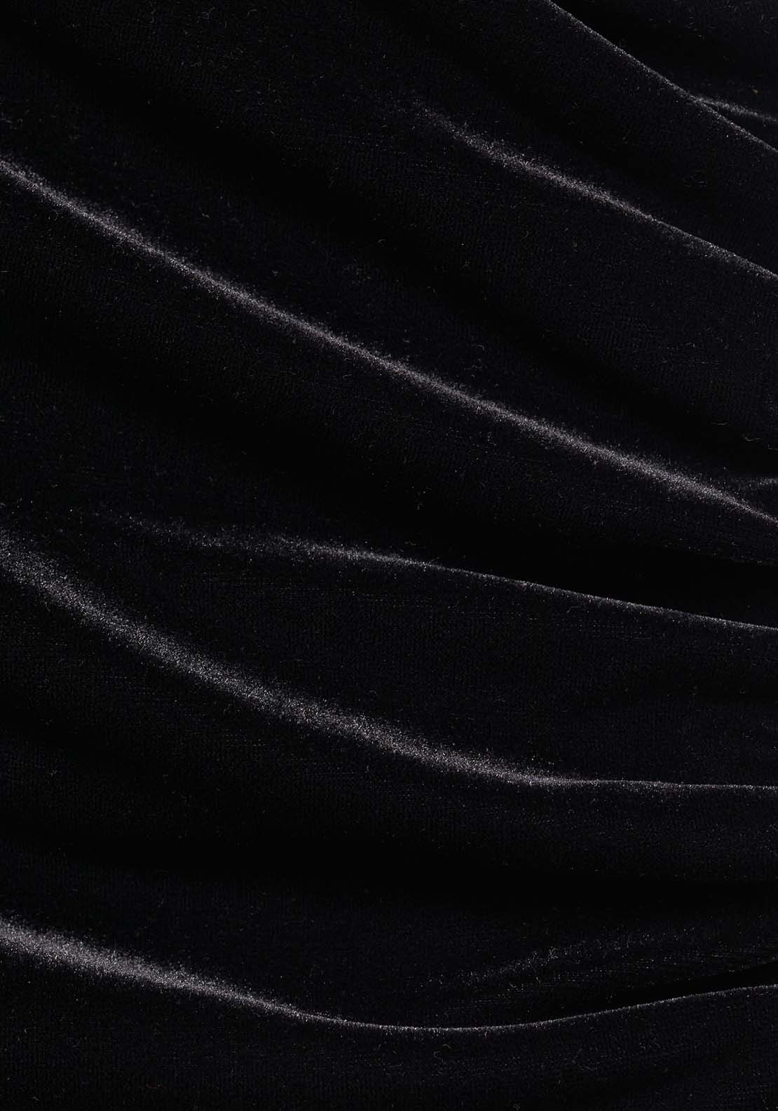 Mango Asymmetric velvet jumpsuit - Black 6 Shaws Department Stores