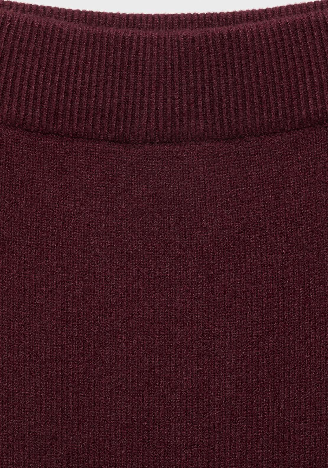 Mango Ribbed midi skirt - Dark Red 8 Shaws Department Stores