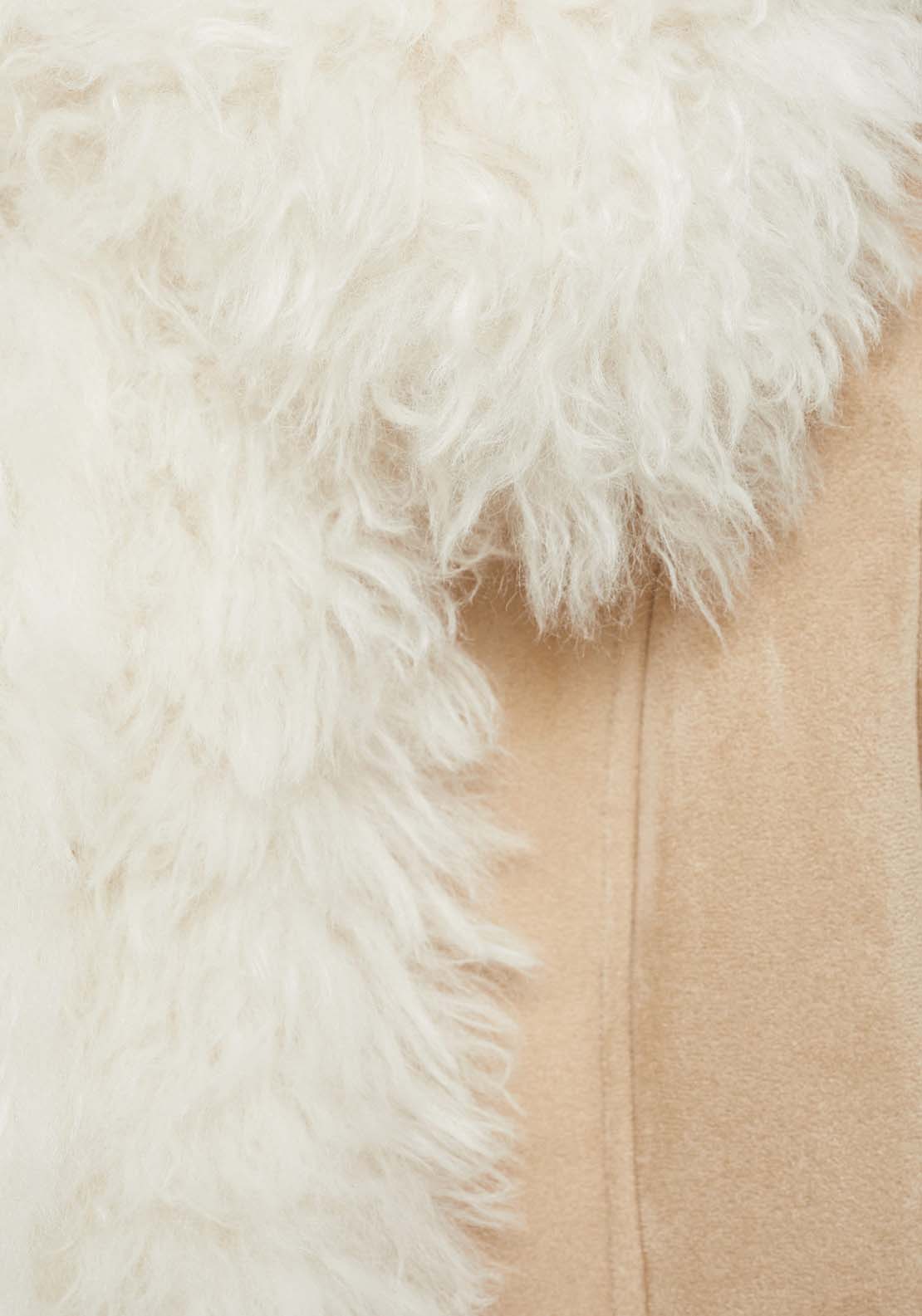 Mango Shearling-lined coat - Light Beige 7 Shaws Department Stores