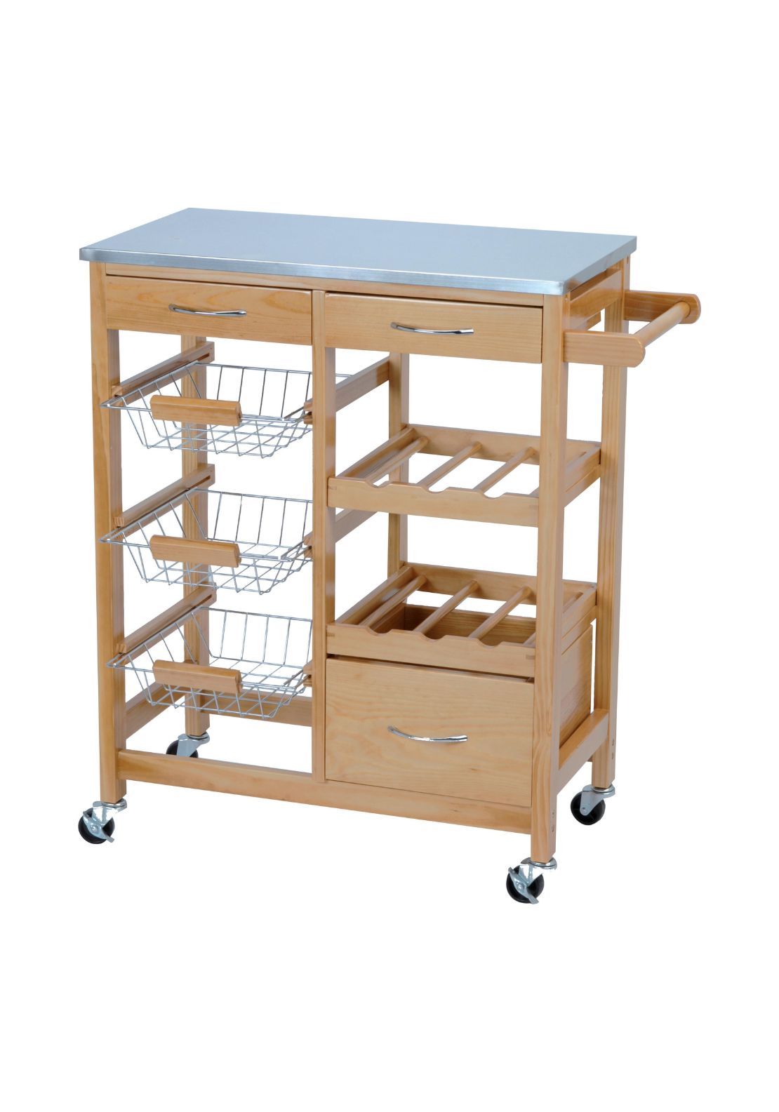 The Home Collection Wooden Kitchen Trolley - Wood 1 Shaws Department Stores