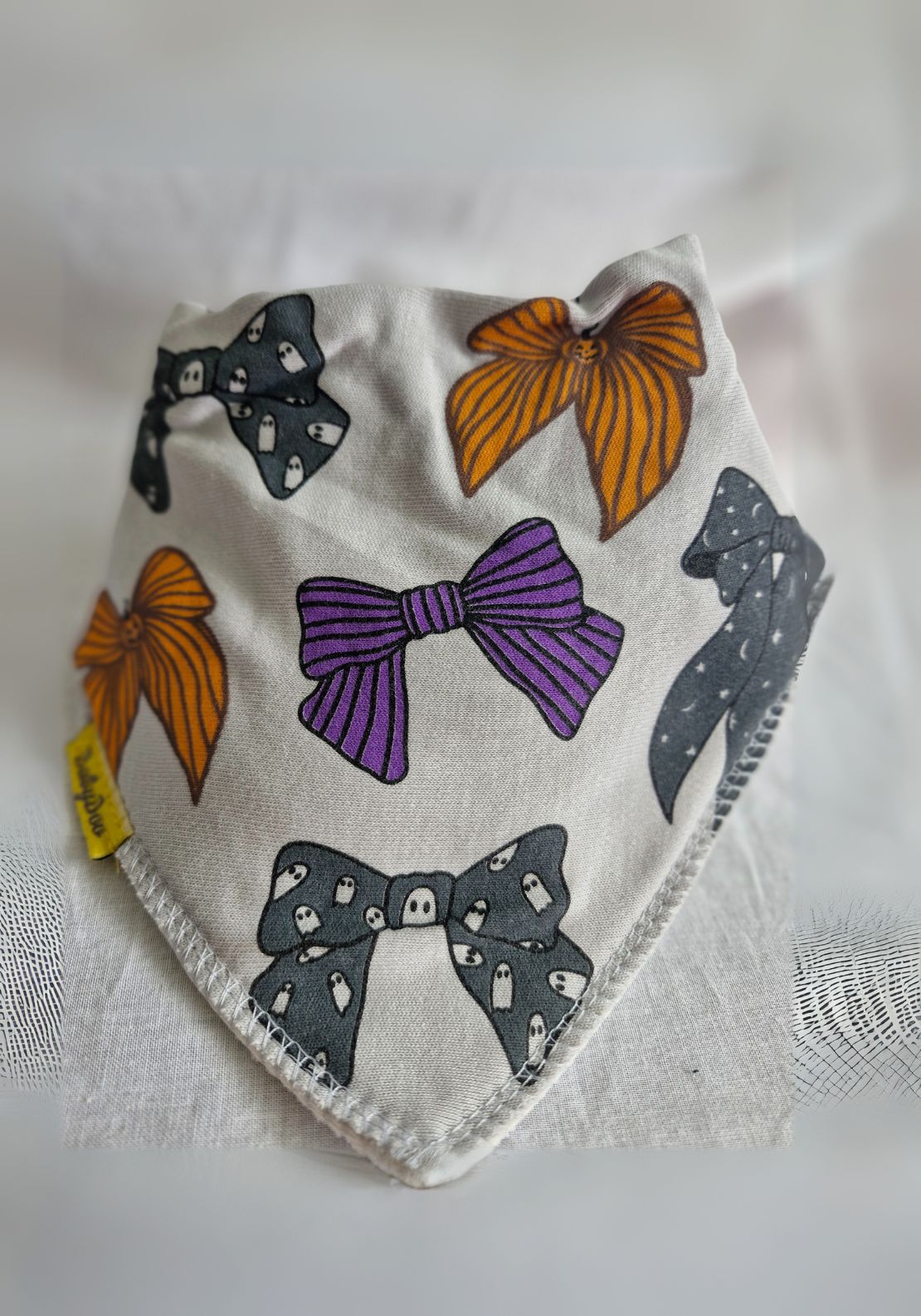 Babyboo Spooky Bows Organic Cotton DribbleBoo Bandana Bib - Multicolour 2 Shaws Department Stores