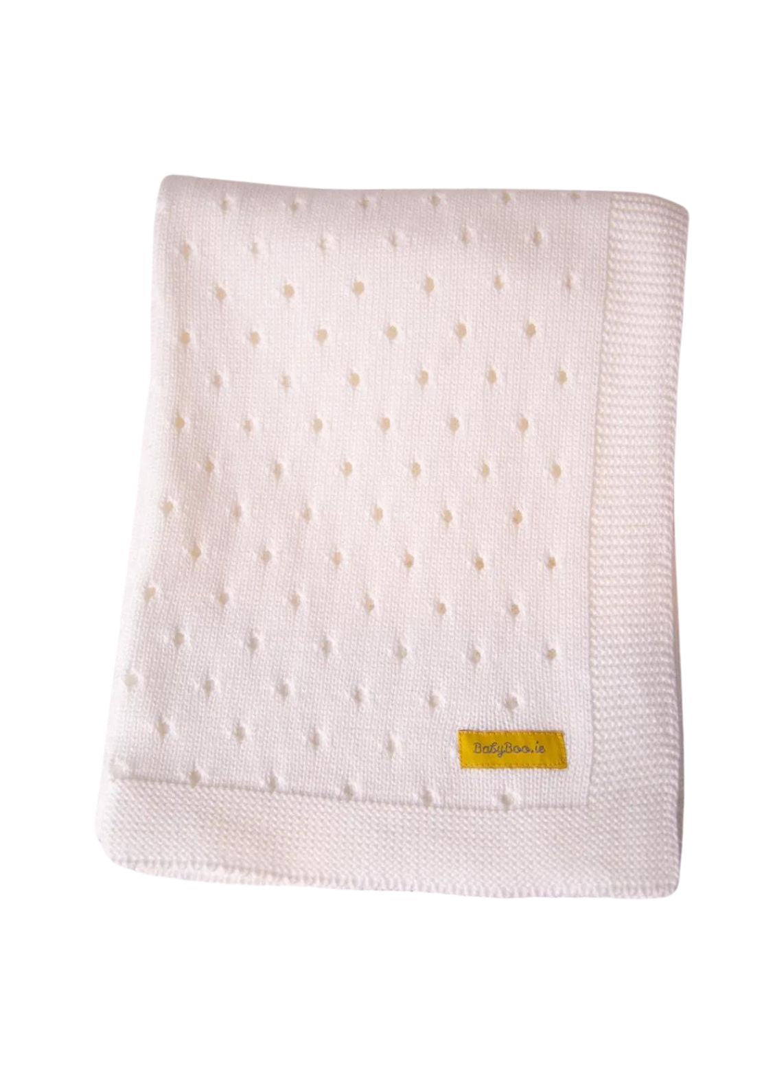 Babyboo Cellular Blanket - White 1 Shaws Department Stores