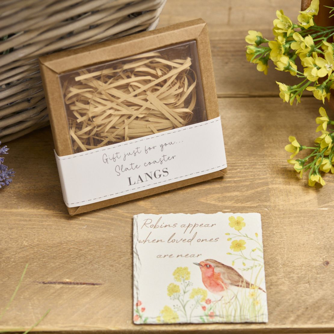 Slate Coaster With Gift Box