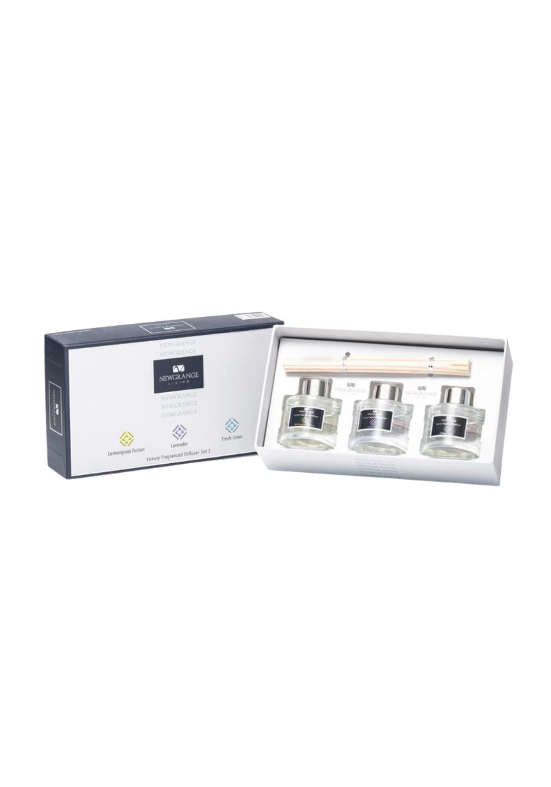 Newgrange Living Set Of 3 Mini Luxury Diffusers - White 1 Shaws Department Stores