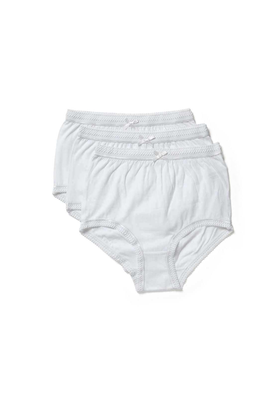 Marsylka 100% Cotton Full Briefs Knickers - White 1 Shaws Department Stores