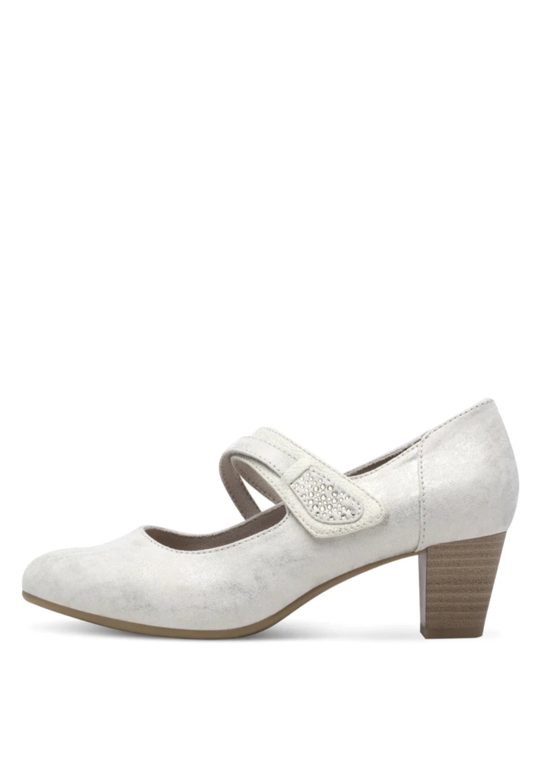 Mila Heeled Shoe - Beige/gold