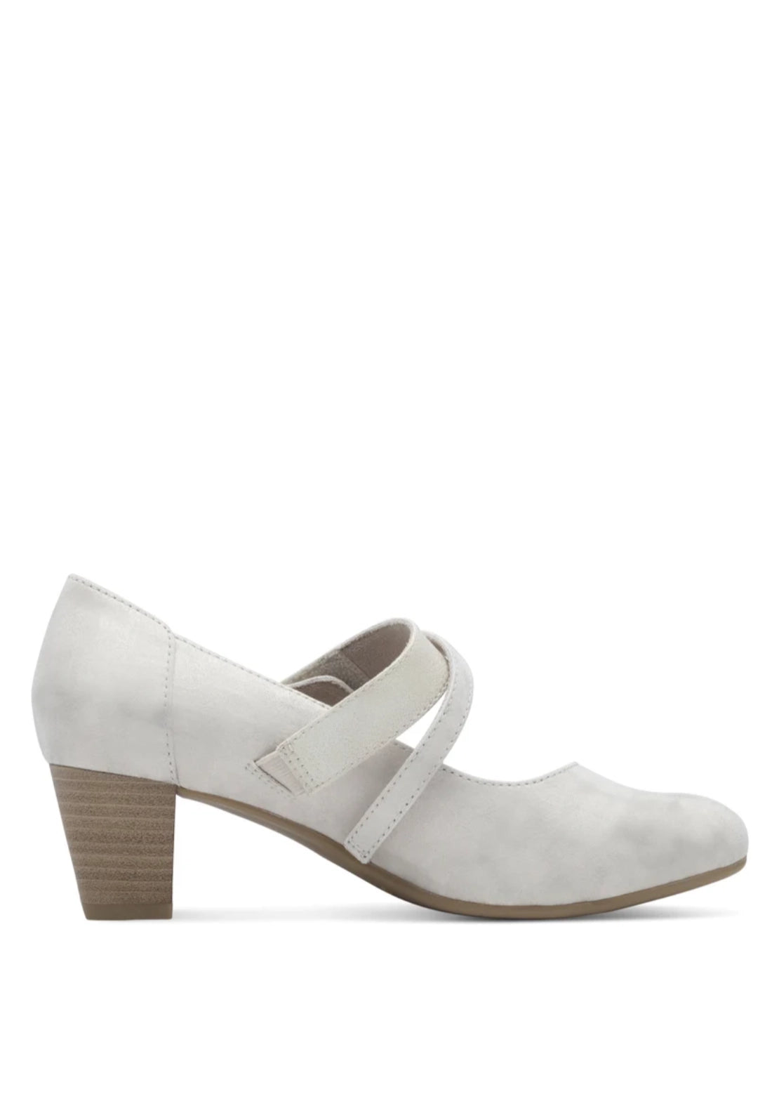 Mila Heeled Shoe - Beige/gold