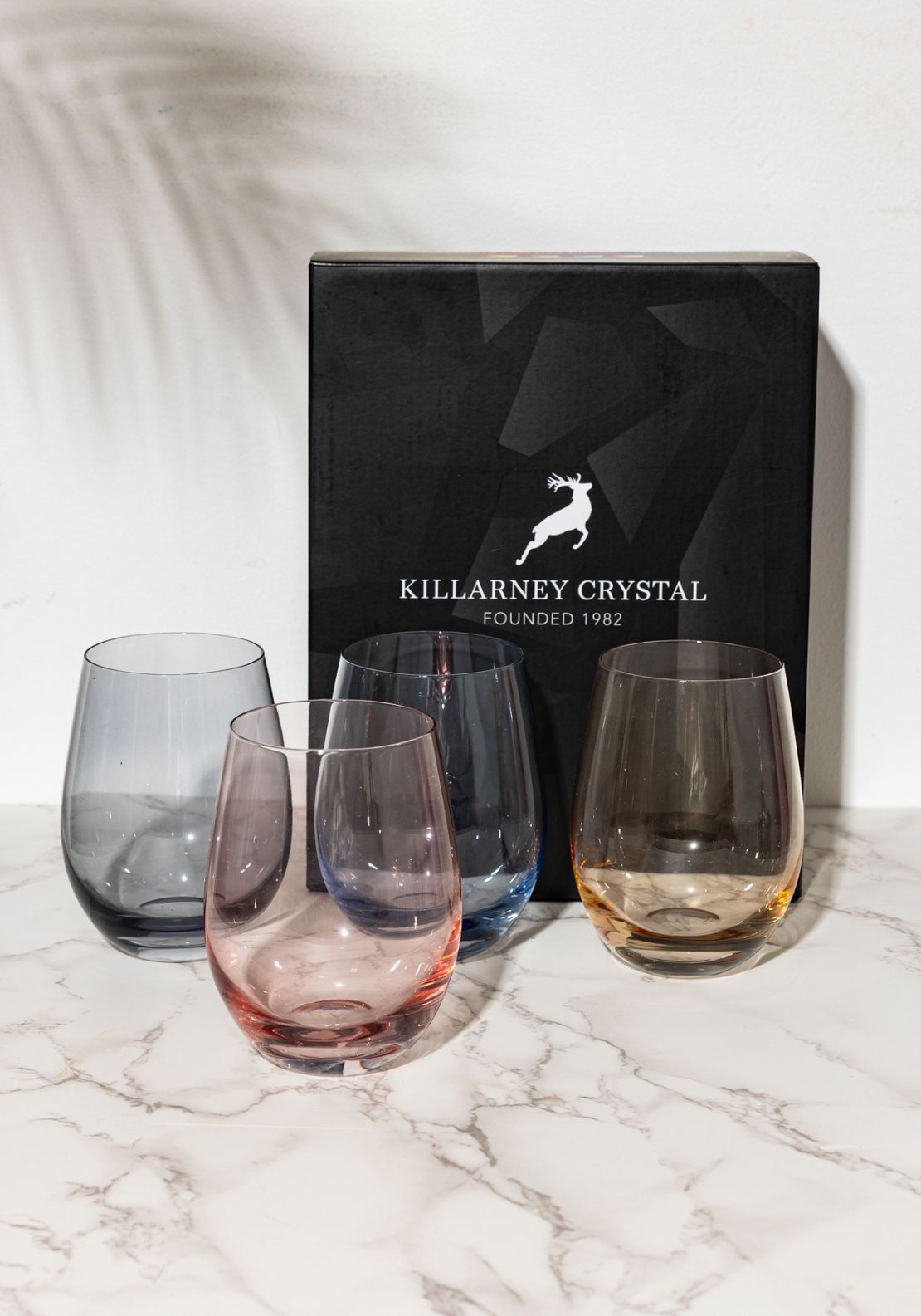 Killarney Crystal Barrel Tumbler Set Of 4 3 Shaws Department Stores