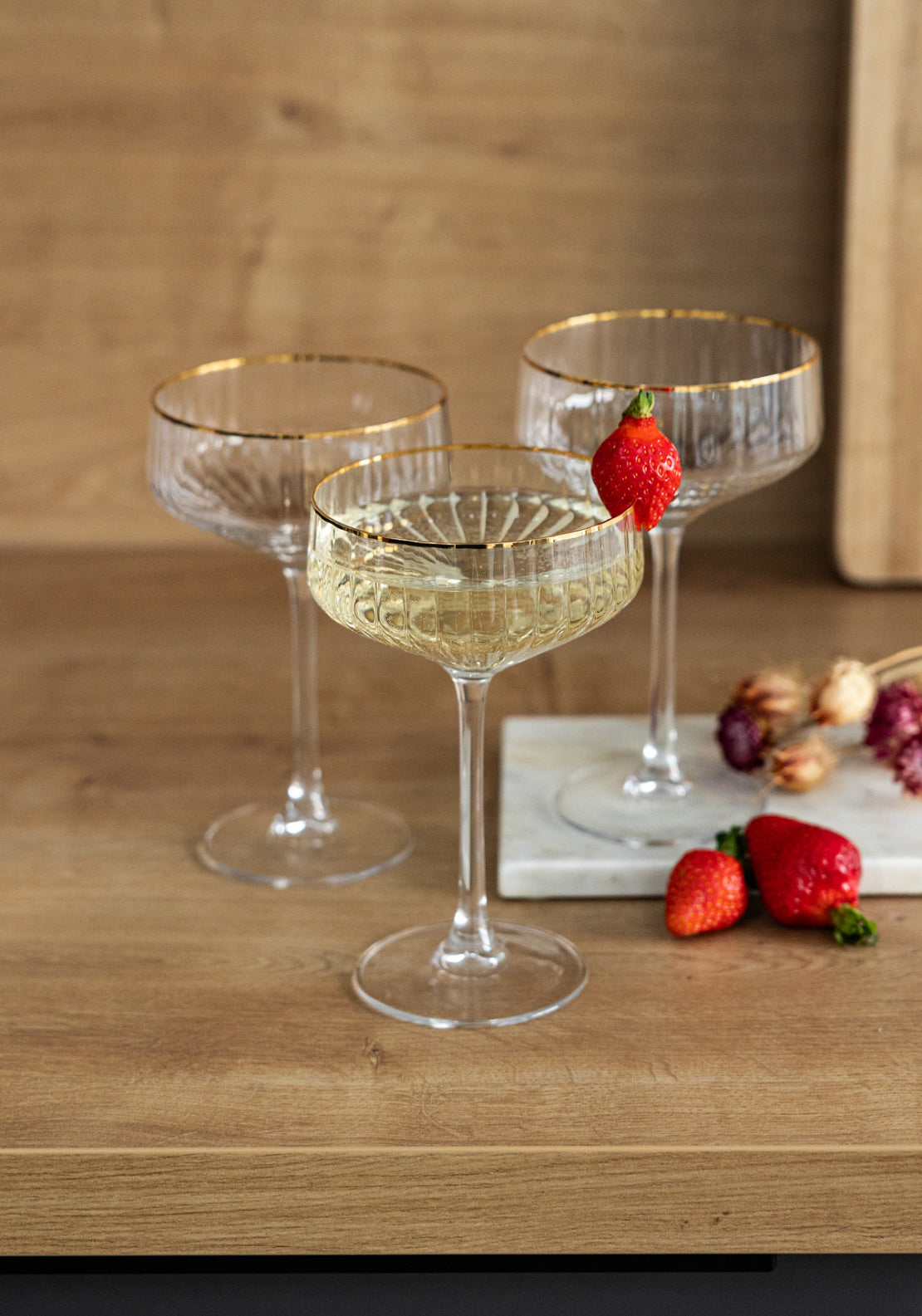 Killarney Crystal Kenmare Collection Coupe Glass Set of 4 - Clear 3 Shaws Department Stores