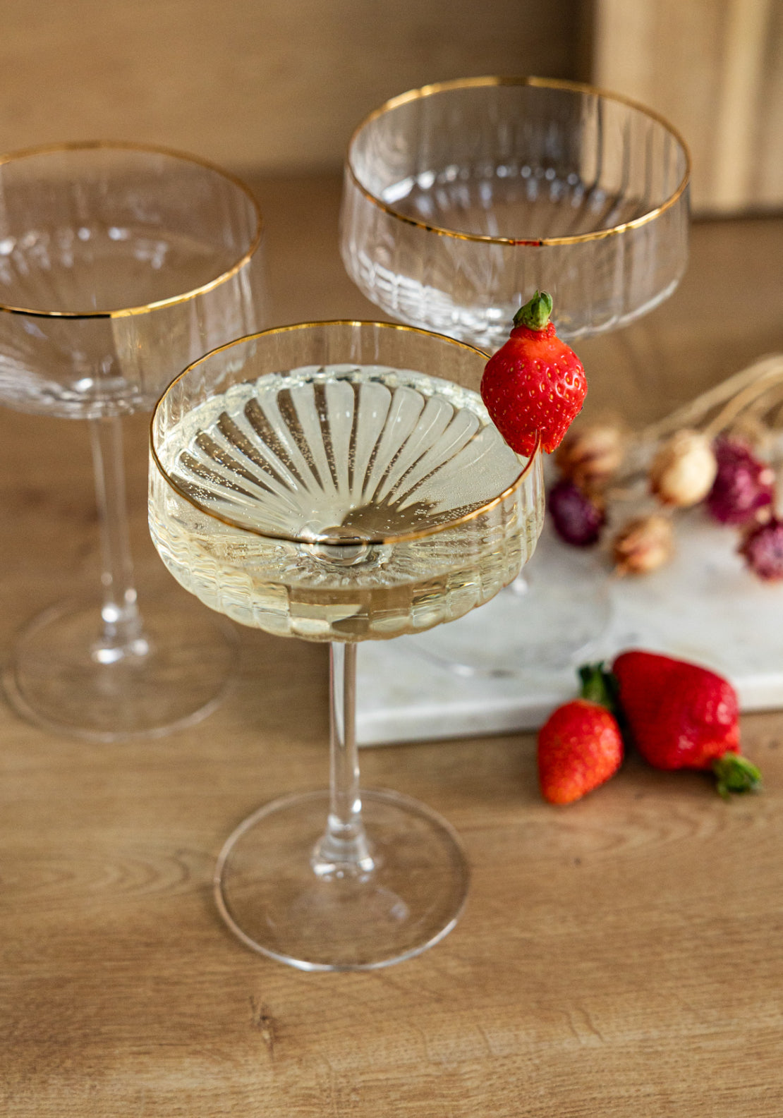 Killarney Crystal Kenmare Collection Coupe Glass Set of 4 - Clear 4 Shaws Department Stores
