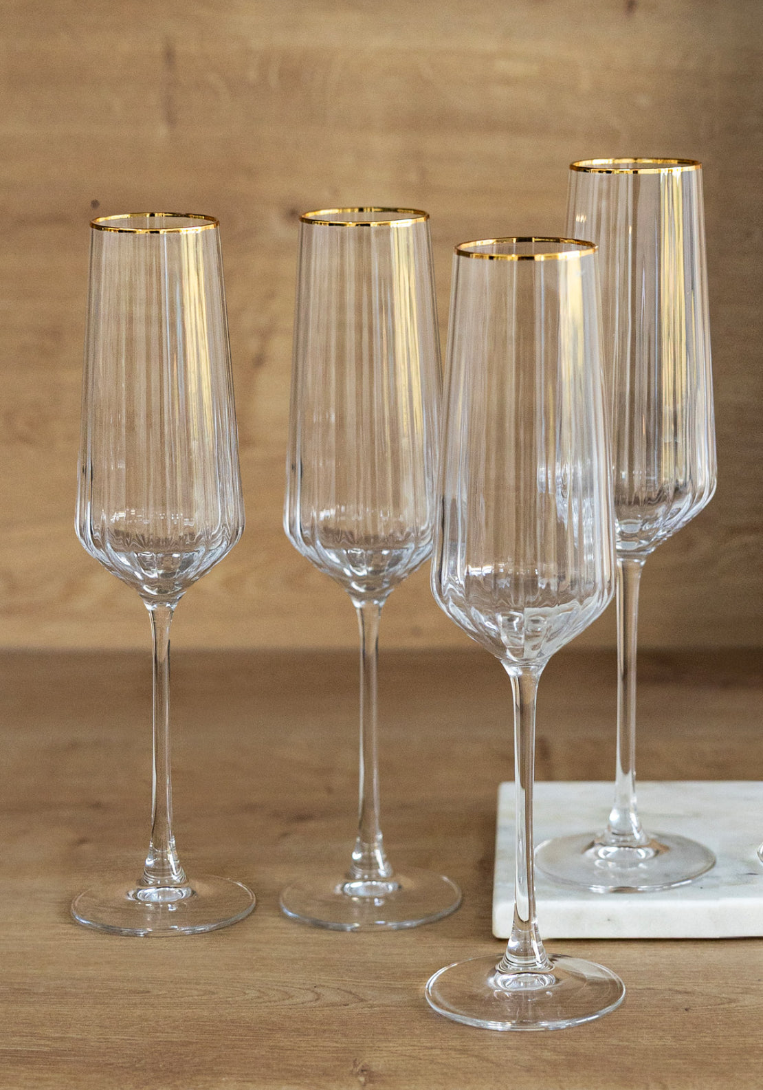 Killarney Crystal Kenmare Collection Champagne Flute Set of 4 - Clear 1 Shaws Department Stores
