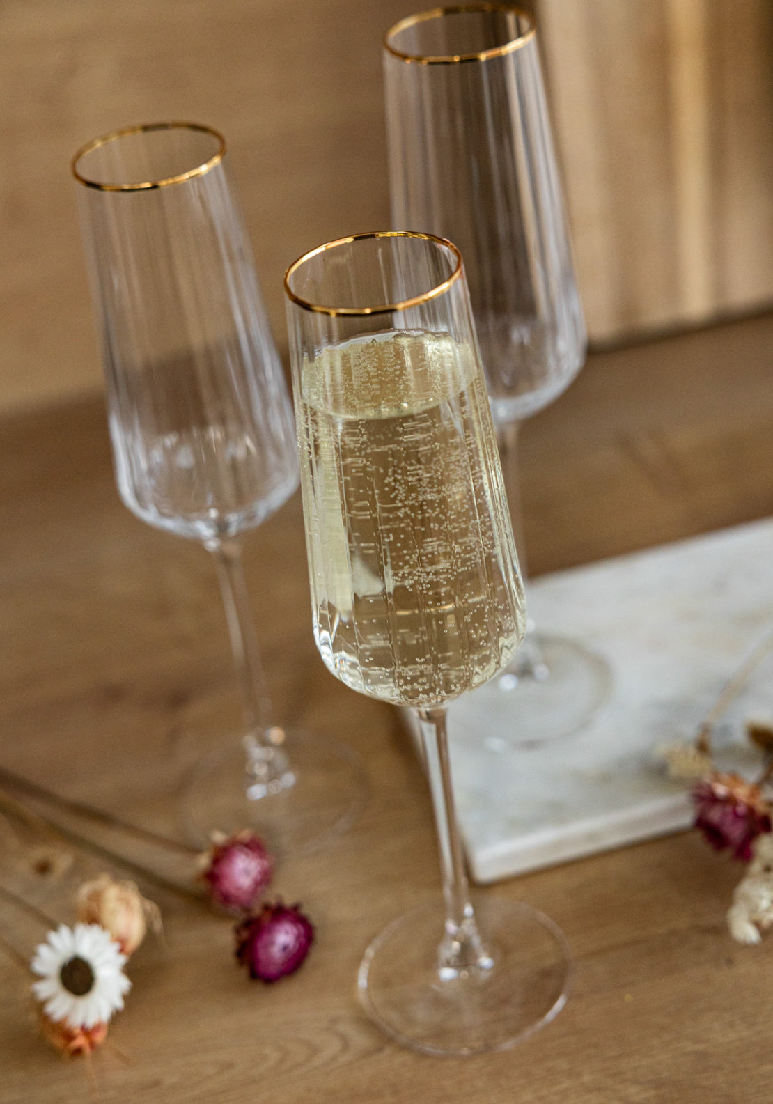 Killarney Crystal Kenmare Collection Champagne Flute Set of 4 - Clear 2 Shaws Department Stores