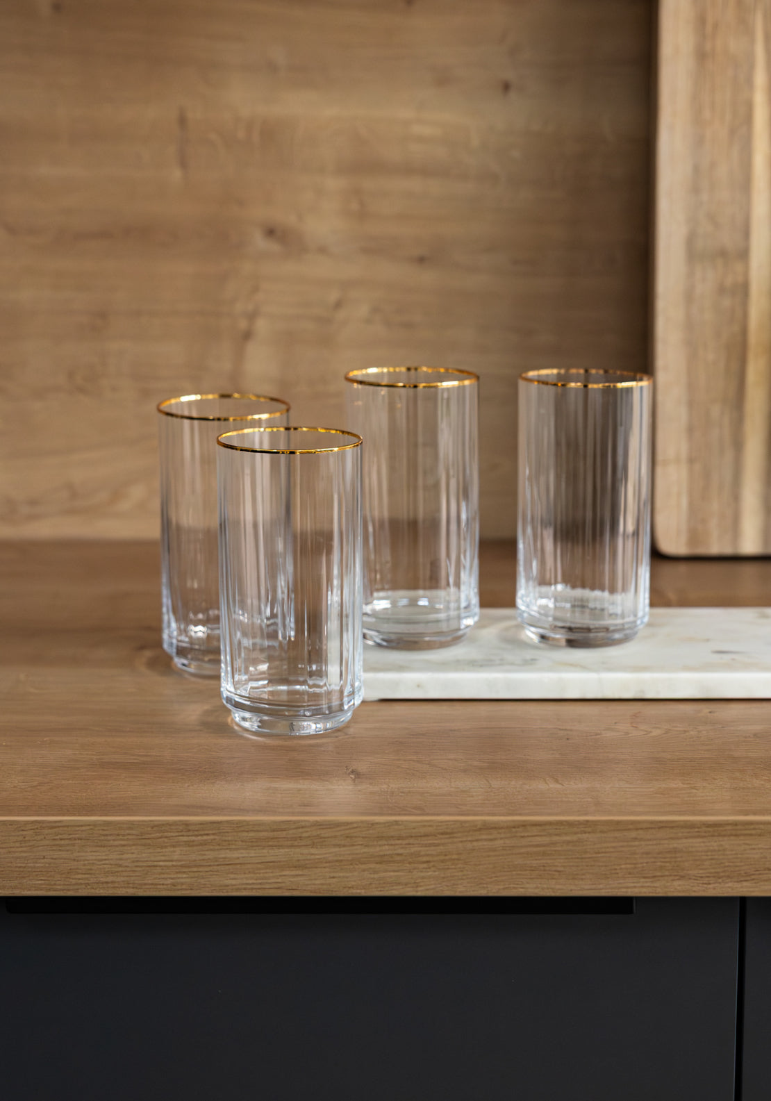 Killarney Crystal Kenmare Collection Hi Ball Glasses Set of 4 - Clear 2 Shaws Department Stores