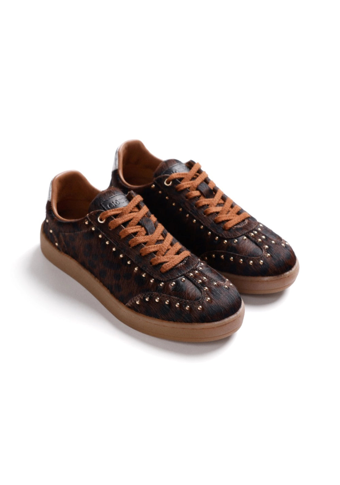 Studden Animal Print Trainer - Brown