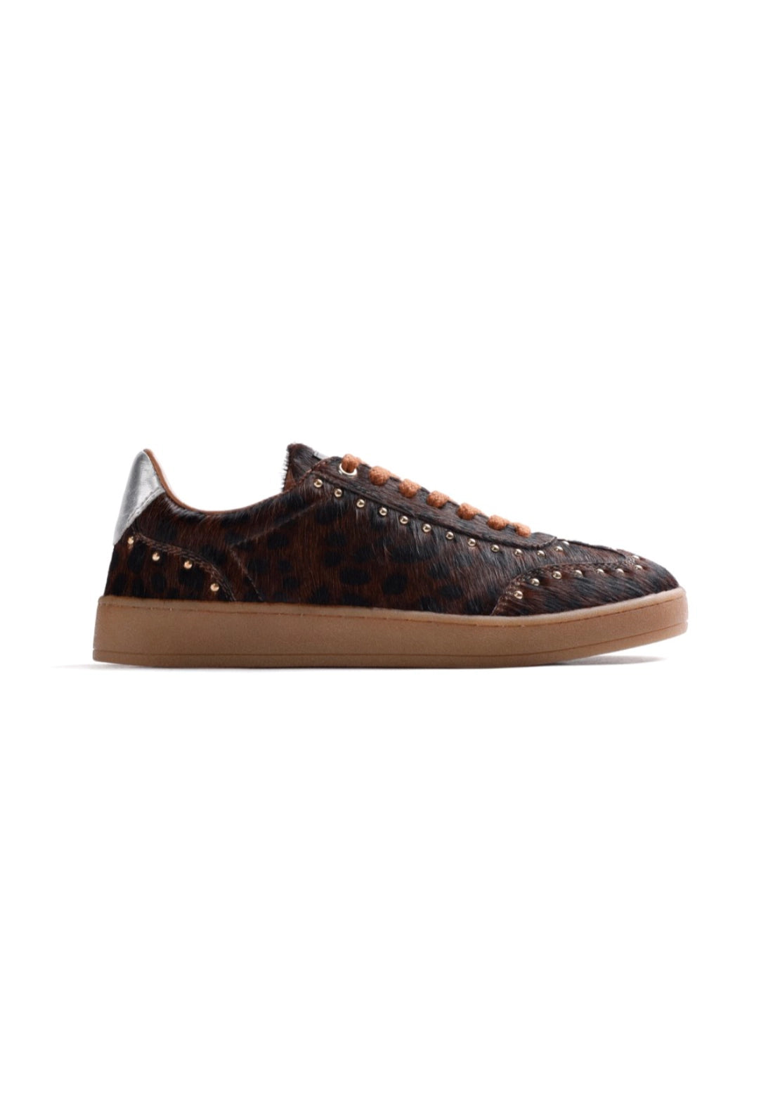 Studden Animal Print Trainer - Brown